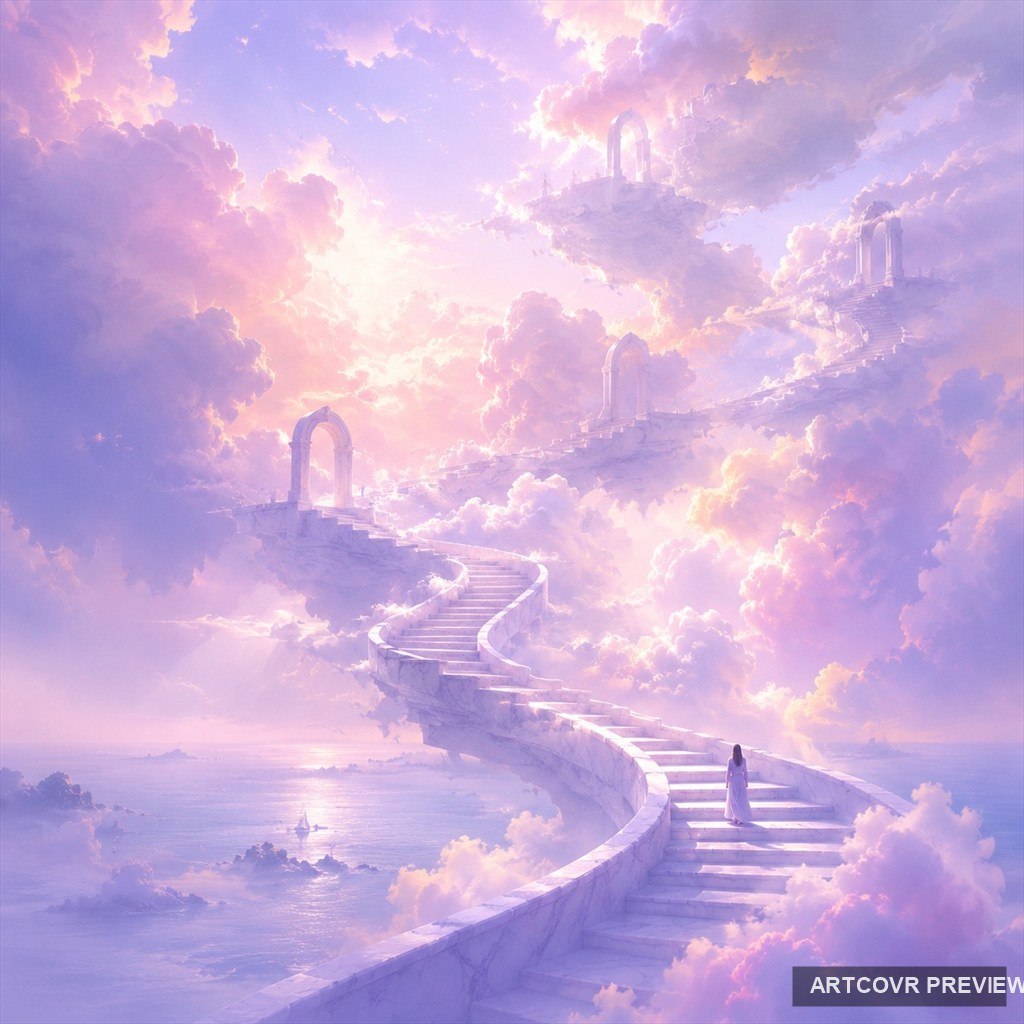 Ethereal Cloud Surrealism: ethereal cloud surrealism, surreal digital artwork.