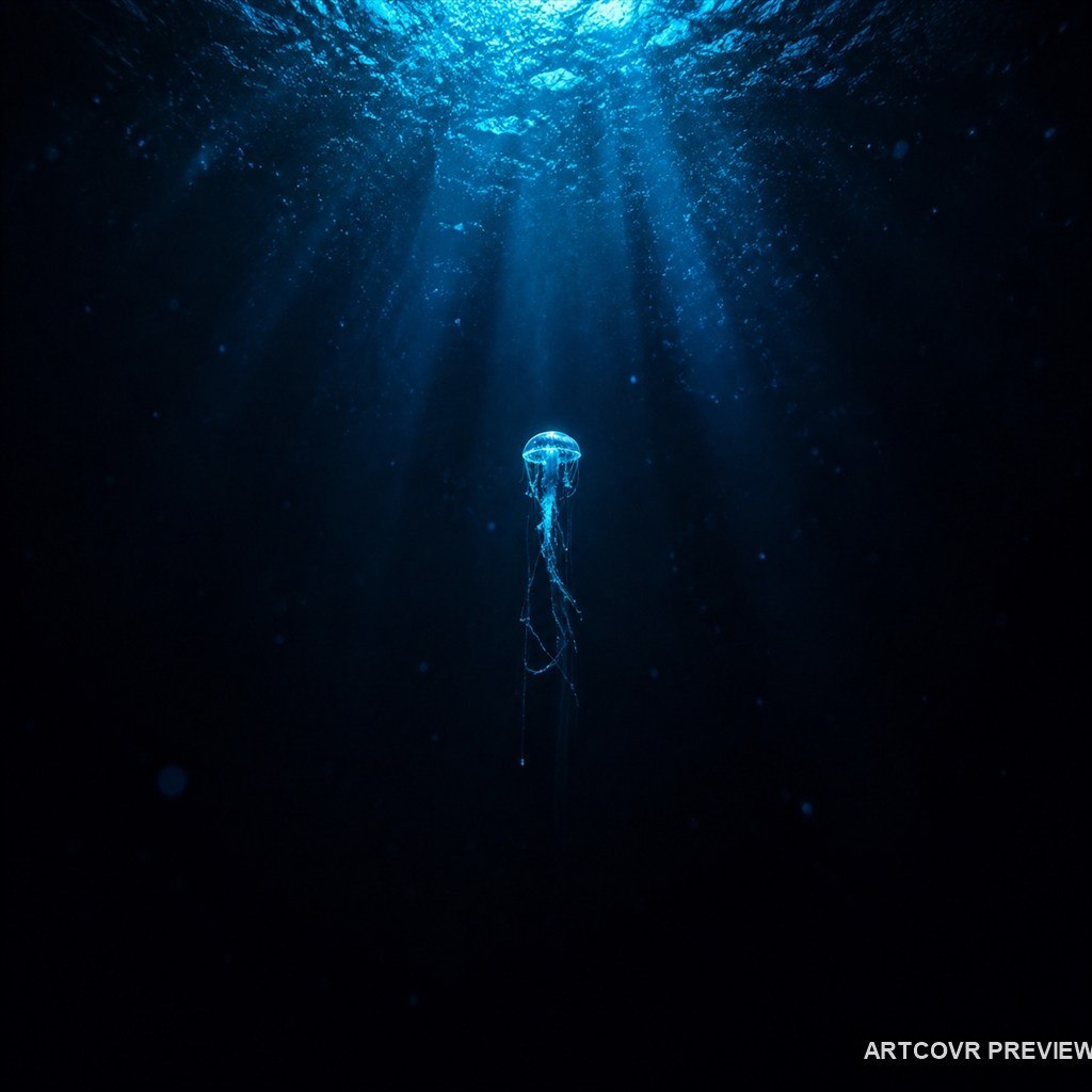 Luminous Nocturnal Abyss: luminous nocturnal abyss, surreal digital artwork.