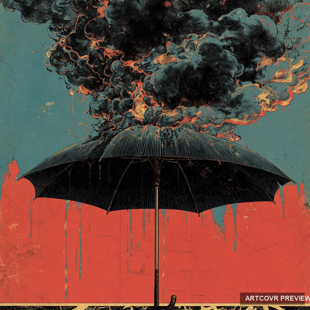 Weather Under The Umbrella: weather under the umbrella, surreal digital artwork.